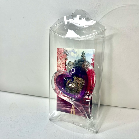 Blown Glass Heart Suncatcher Ornament - Picture 3 of 8